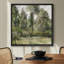 «Verdant Forest Path Tranquil Trees and Foliage Peaceful Nature Wilderness Illustration Rustic Zen», reproduction d'art sur toile tendue-89823986-89823985