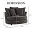Fauteuil demi-tonneau avec housse 54,9 ", fauteuil surdimensionné moderne avec 5 coussins-757516418