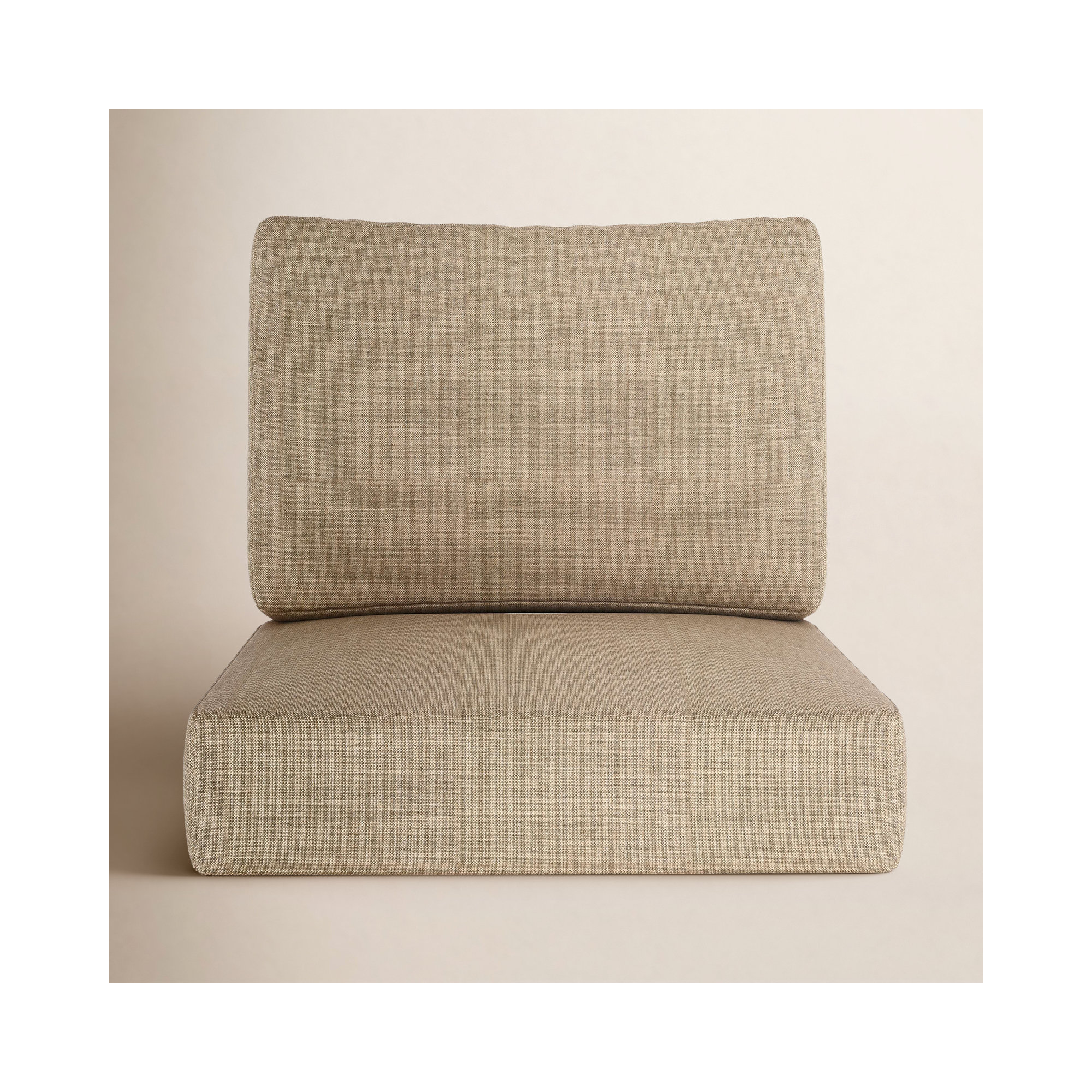 Outdoor Sunbrella Seat/Back Cushion, Cast Ash Sunbrella® Plainweave