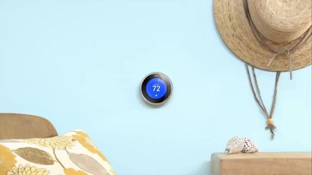 Mirror Black Programmable Wi-Fi Thermostat with Voice Control