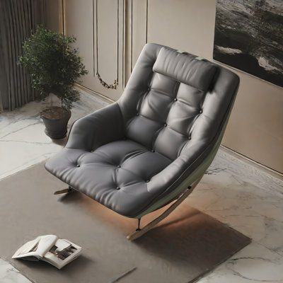 Chaise berçante moderne rembourrée