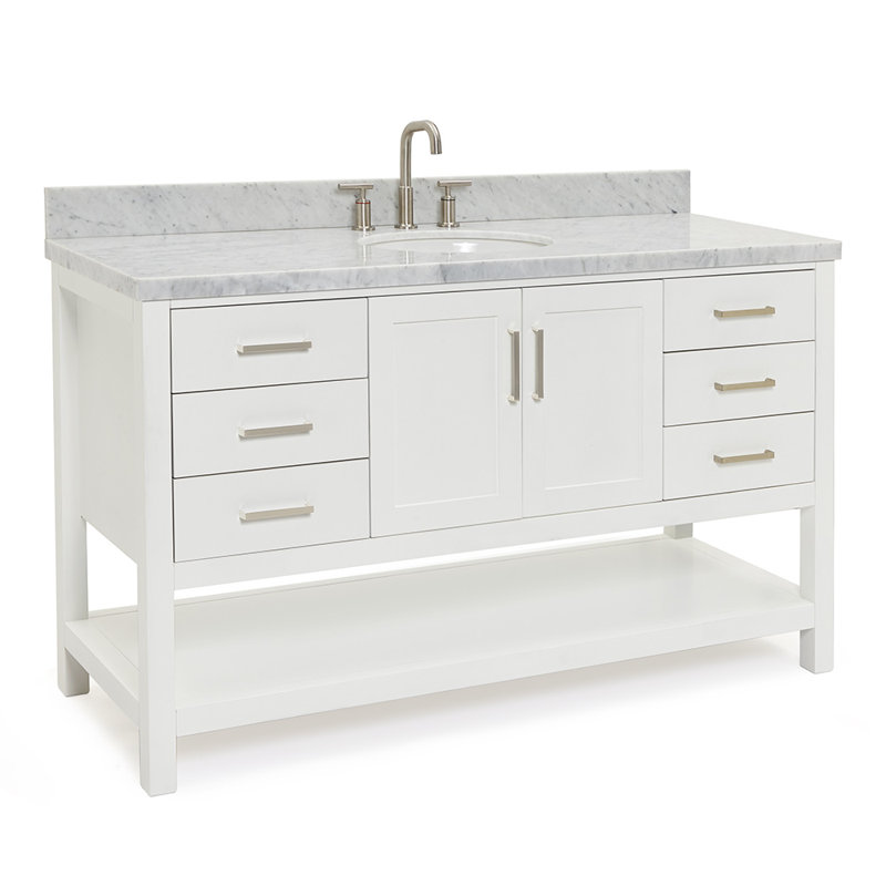 Magnolia Bath Vanity Oval Basin S061SCWOV, White