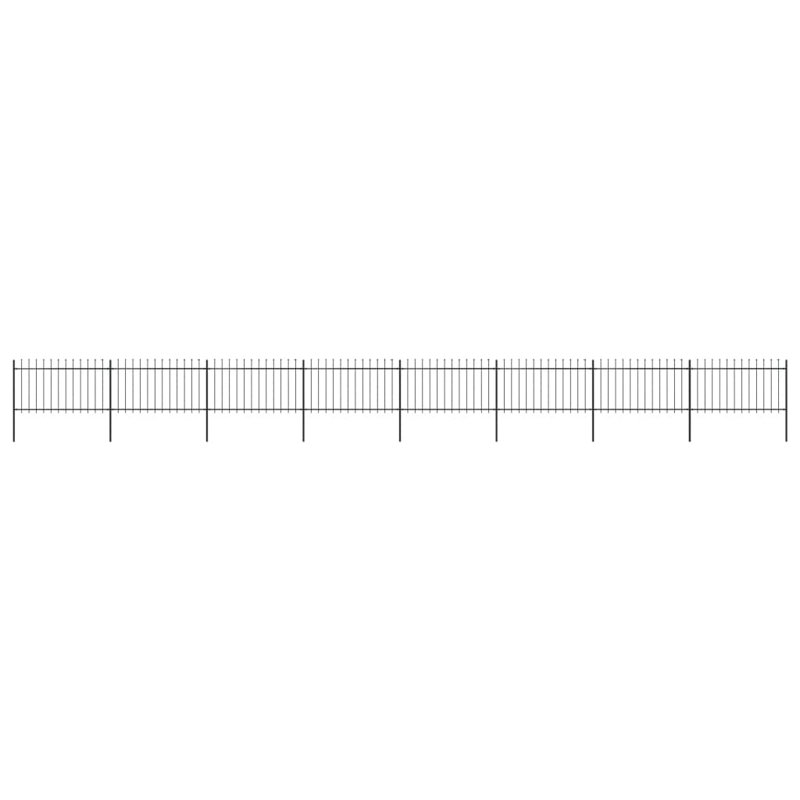 Millerstown 100cm H x 50cm W Black Metal Border Fence