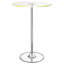Table bistro à DEL avec plateau en verre - ronde pour salle à manger, hauteur de 42 pouces, largeur et profondeur de 28 pouces, lumière DEL douce et chaleureuse, fabrication en métal, surface facile d'entretien