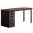 47-Inch Modern Computer Desk With 5 Drawers & Reversible Cabinet, Rustic Brown & Black, Ideal For Small Spaces And Home Offices-309595938