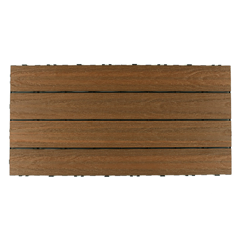 Planche de terrasse en composite UltraShield Naturale 24 "x 12", Teck péruvien