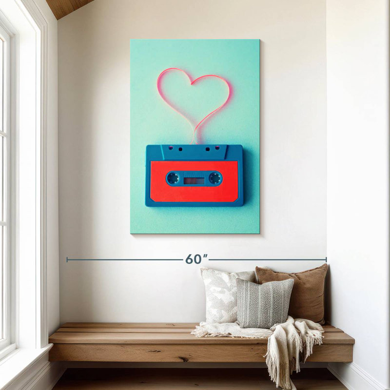 Abarca Heart Cassette Tape, 45" H x 30" W
