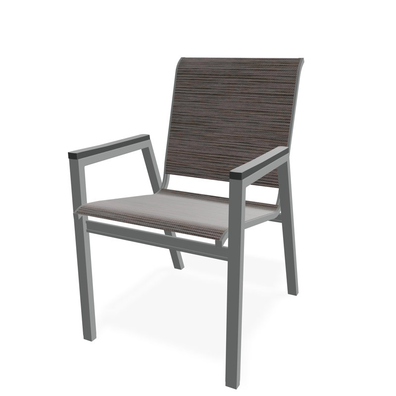 Bazza Outdoor Dining Chair, James, Graphite