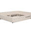 Grand lit avec lit gigogne simple beige et cadre décoratif pour chambre à coucher-972979542