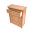 Haflinger 90 cm W Chest of 5 Drawers