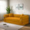 Boneless Convertible Sleeper Sofa Bed with Cylindrical Pillow, Corduroy Folding Mattress Couch, Floor Sofa Sofa-in-a-Box, No Installation & Easy to Transport, Deep Seat