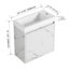 Meuble-lavabo simple 20 po avec plateau en résine Louca