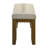Liyo Dining Bench, Tufted Beige Upholstery Seat, Brown Wood, 48 Inch