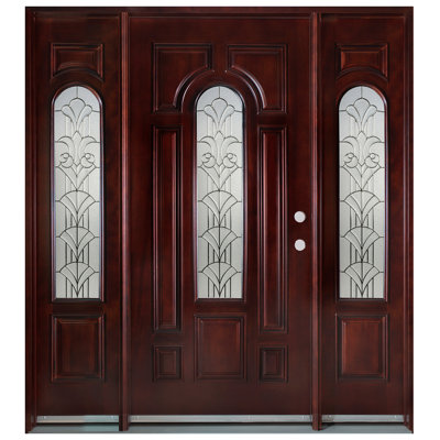 80'' Paneled Wood Front Entry Doors