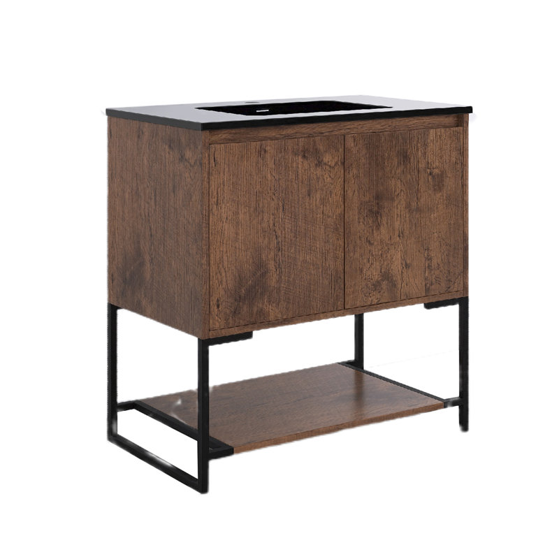 Gayan 36'' Single Bathroom Vanity with Solid Surface Top