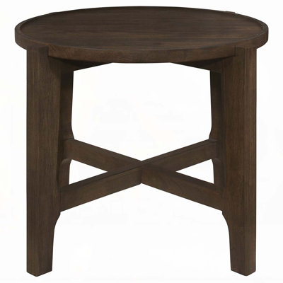 Table de bout ronde brun foncé Mavis