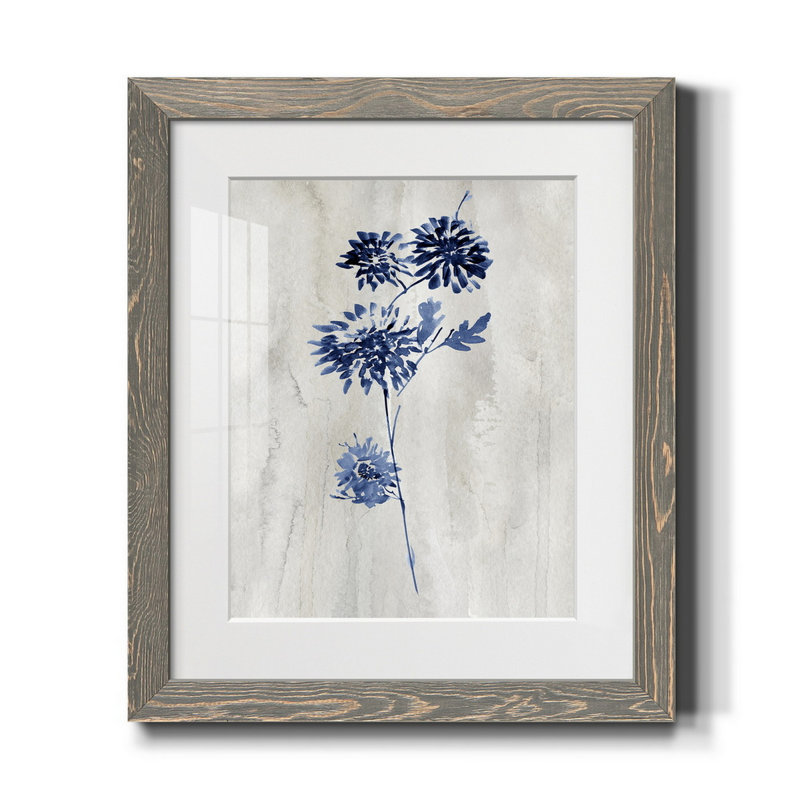 Indigo botanique IV - impression, H 24 po x l 18 po x P 1,5 po, gris