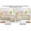 3 Seater Linen Blend Sofa Bed-1253159410