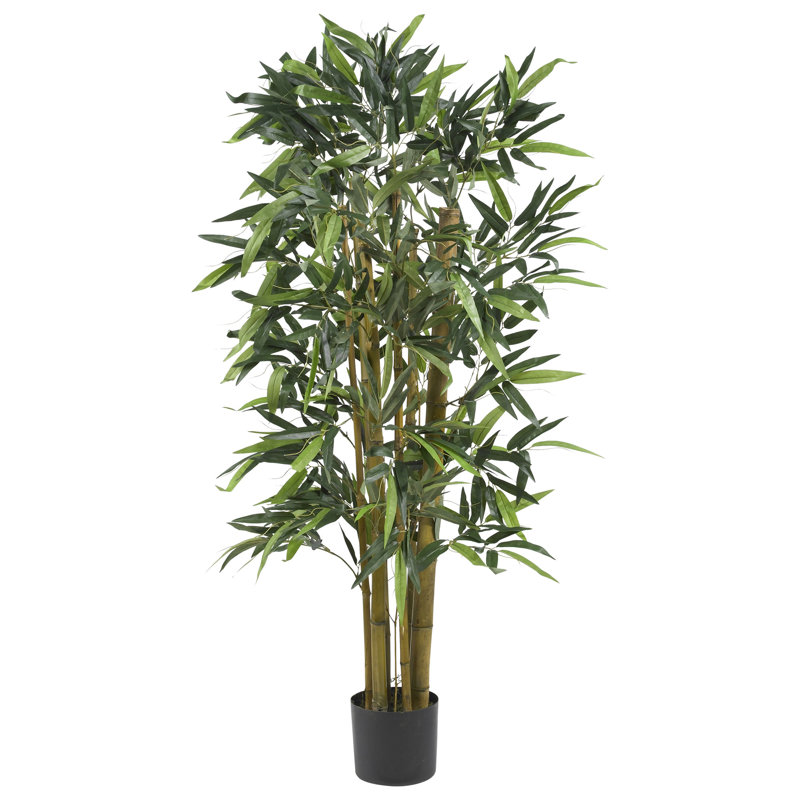 Faux Bamboo Tree in Pot, 48" H x 30" W x 30" D