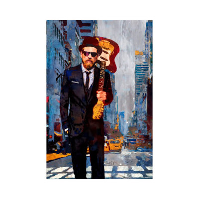Rebel In A Suit - Wrapped Canvas Painting