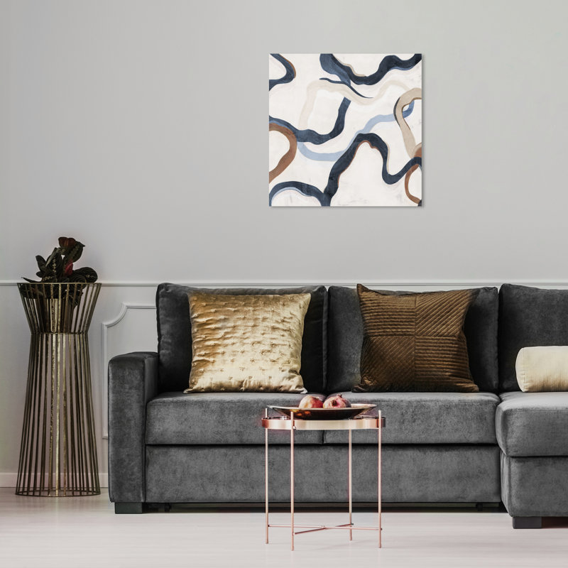 Sentiers de la vie III - peinture sur toile, Toile tendue, H 16 po x l 16 po