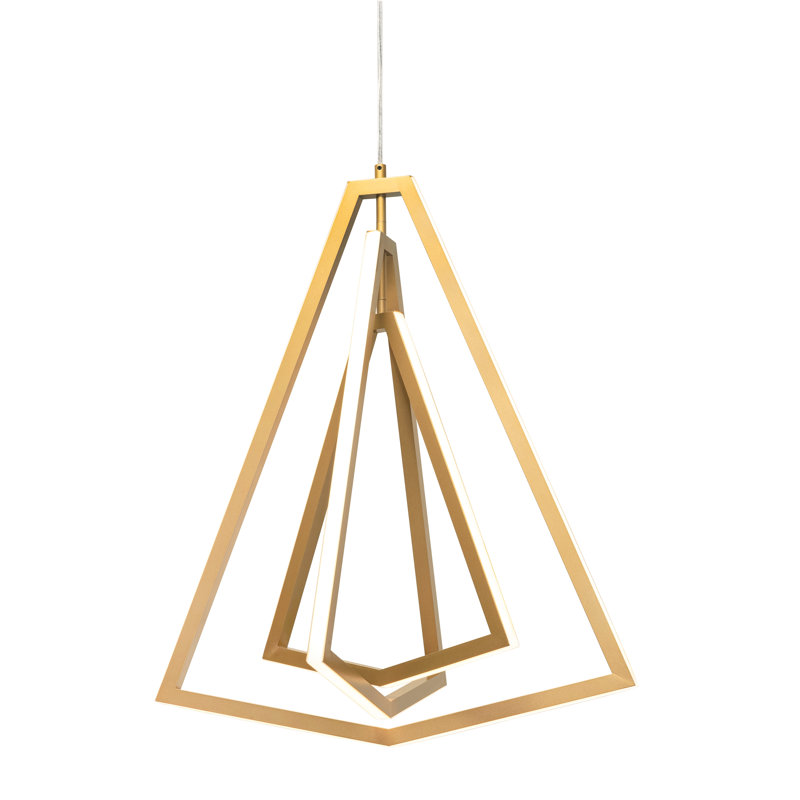 Mor 1 - Light LED Unique/Statement Pendant, Gold