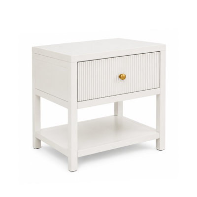 19'' W Solid Wood + MDF Nightstand