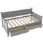 Lit de jour simple avec 2 grands tiroirs, structure en forme de X-719199867