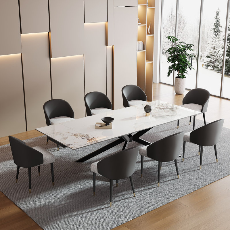 Table de salle à manger Majour , Chanel, Noir/gris