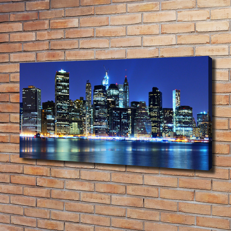 Manhattan New York 1 Piece Wrapped Canvas Wall Art