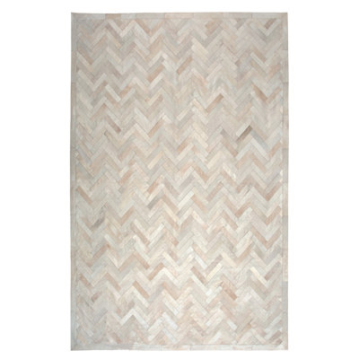 Plutus Leather Chevron Indoor Rug