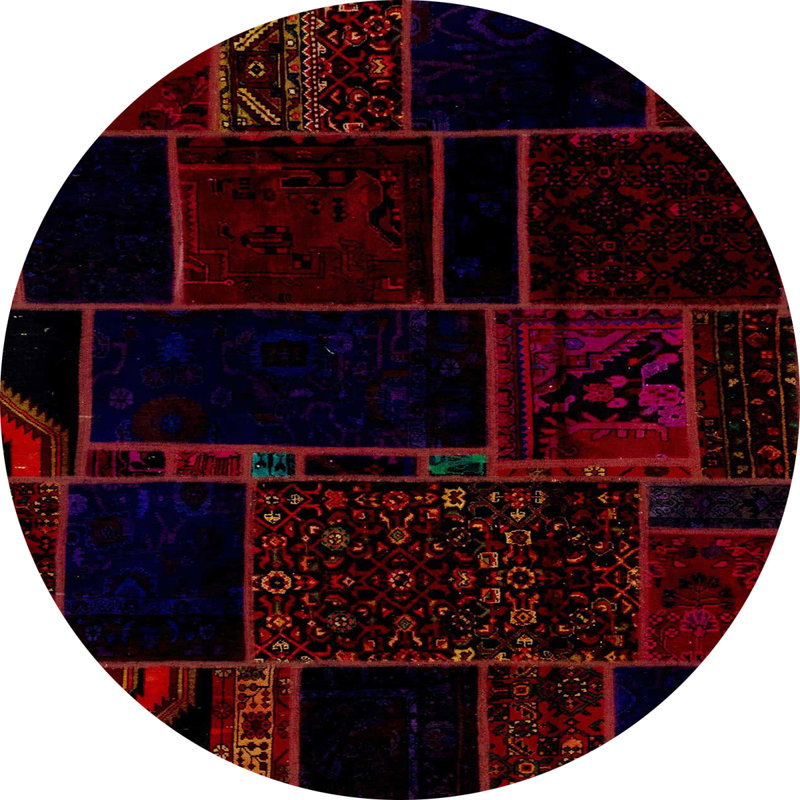 Tapis abstrait moderne 2007, Rond 7 pi