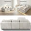 Canapé modulaire en L avec méridienne et mousse à mémoire de forme Corduroy-1278958490