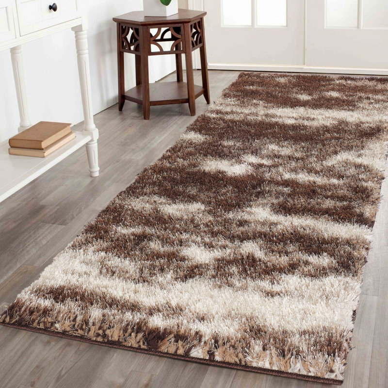 Tarbox Solid Colour Shag Area Rug, Runner 60 x 220cm