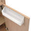 Meuble-lavabo de 15,75 po avec lavabo réversible en résine, armoire en panneau de fibres à densité moyenne, tablette réglable + porte à pousser, finition en mélamine grain de bois, porte réversible, style rustique