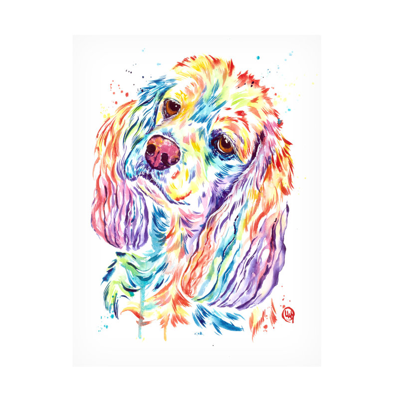 Art sur toile Lisa Whitehouse Cocker Spaniel, H 19 po x l 14 po