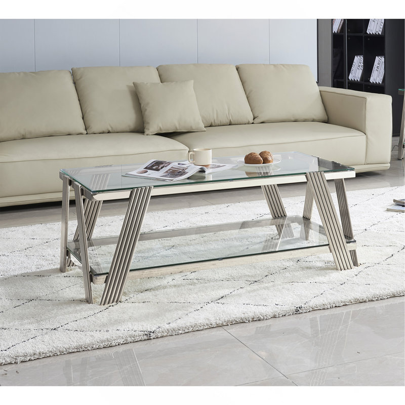 Table basse 47 po, Argent argent