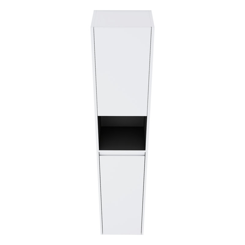 Armengol 12" Bathroom Side Cabinet,2-Soft Close Doors,Float Mounting Design