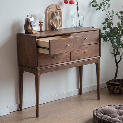 Console de style nordique simple brun moderne