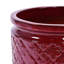 Pots de fleurs en céramique rouge moderne pour pâte de jardin pour rebords de jardin et fenêtres - Weather - Patio 3 po - Racine --174662155