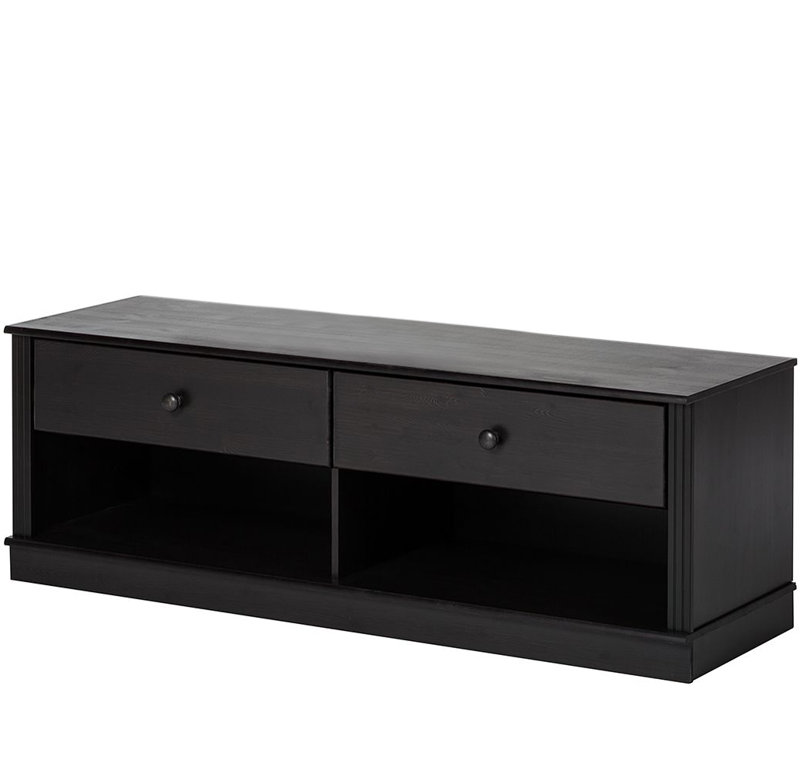 Aloisa Unfinished TV Stand, Black