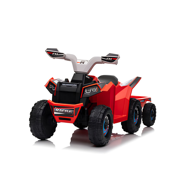 Véhicule électrique pour tout-petits, style quad à 6 roues, 6 V, 7 Ah, avec musique.