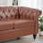 84" Classic Chesterfield Sofa, PU Leather Tufted 3-Seater Couch with Rolled Arms and Nailhead Trim-1156470852