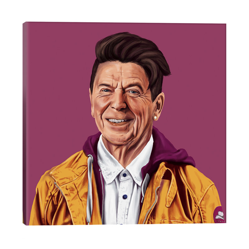 Ronald Reagan by Amit Shimoni - Wrapped Canvas Print, 45.72 cm H x 45.72 cm W x 1.91 cm D
