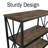 Lavish Home 3-Tier Bookshelf, Brown Woodgrain