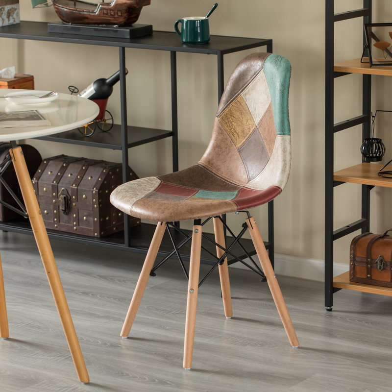 Chaise d'appoint en tissu Deardra, Brun, 1