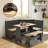Modern 3-Piece Solid Wood Corner Breakfast Nook Set With Storage – Reversible L-Shape Bench With Hidden Compartments, Space-Saving 3–5 Seat Dining For Kitchen Or Family Home-386658863