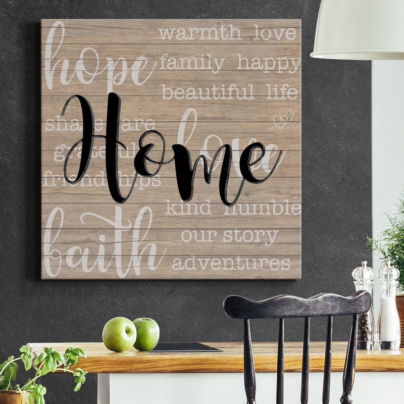 " Home ", 32" H x 32" W x 1" D
