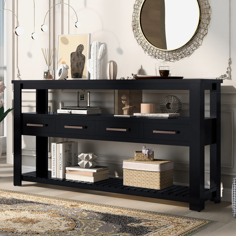 Armoire de rangement de bureau à 61 tiroirs de 61,5 po de largeur, Noir