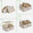 Foldable Set Of 6 Storage Baskets, Storage Bins, Fabric Boxes, 3 Handles, For Bedroom, Living Room